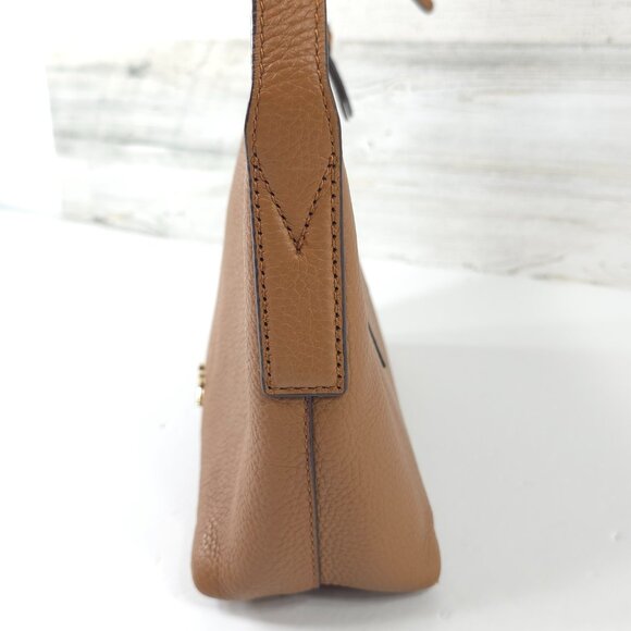 MICHAEL KORS SMALL TOP ZIP SMALL CROSSBODY BAG IN TAN BROWN PEBBLED LEATHER *VGC - Picture 6 of 16